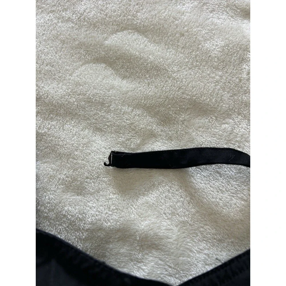 Free People Black Midi Dress Button Front Sweetheart Bodice Tie Back Fit & Flare - Picture 14 of 14